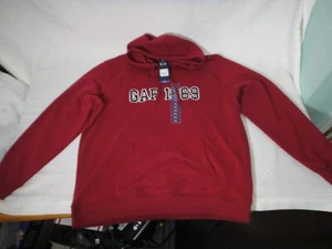 GAP 1969 Dark Red Burgundy Cotton Blend Pullover Sweater Hood & Pocket Size XXL - Picture 1 of 10
