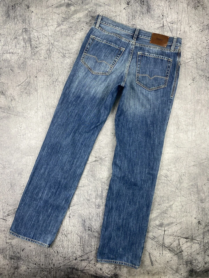 Hugo Boss Regular Fit Retro Wash Blue Jeans Men’s Size W32 L34 Designer - Image 1 of 4