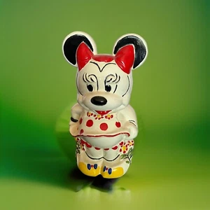 MICKEY AND MINNIE MOUSE COOKIE JAR DOUBLE SIDED,VTG. - Picture 1 of 14
