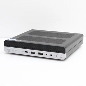 HP EliteDes Mini PC Windows 11 800 G4 Intel i5 8500 8GB 256GB SSD WiFi USB C - Afbeelding 1 van 13