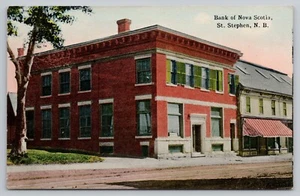 Postal UNP de San Esteban Nuevo Brunswick Canadá Banco de Nueva Escocia década de 1910 - Imagen 1 de 3
