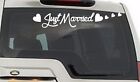 Just Married Decals Wedding Day Car Window Banner Sticker Sign