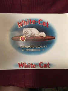 White Cat Cigar label- perrrrrfect condition! - Picture 1 of 3