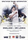 2016 England V Sri Lanka Test Match Info Leaflet At Emirates, Riverside Durham