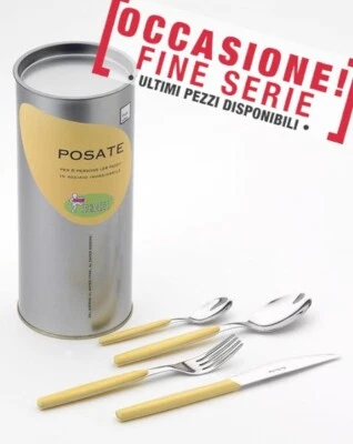 Servizio posate 24 pezzi colorate DREAM GIALLO eme 18/c (aisi430) manico  abs - Immagine 1 di 2