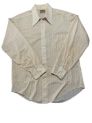 Camisa Vintage Años 70 Van Heusen 417 Vanopress Disco Paisley Mediana V Cónica Foto 1 de 4