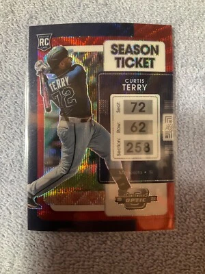 Curtis Terry Twins Rookie RUBY WAVE 2022 #/199 PRIZM #20 Contenders Optic Ticket - Image 1 of 2