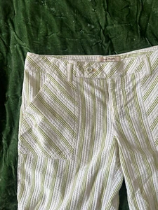 Free People Womens Striped Cargo Seersucker Bermuda Shorts Size 6 - Picture 1 of 8