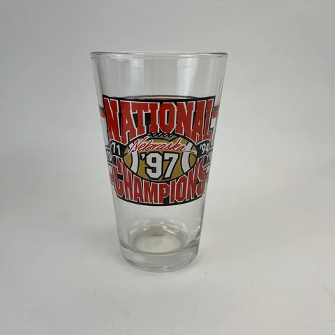 1997 NEBRASKA CORNHUSKERS FOOTBALL NATIONAL CHAMPIONS PIZZA HUT DRINK GLASS Cover