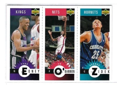 1996-97 Upper Deck Collector's Choice Mini Cards - Edney, O'Bannon, Zidek - Image 1 of 2