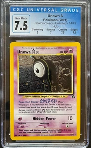 Pokémon Neo Discovery 2001 Unown A 14/75 Holo Rare CGC 7.5 - Picture 1 of 2
