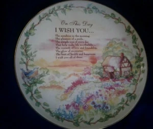 Heirloom Plate By Paula. On this day, I Wish You The Sunshine 1990 - Picture 1 of 4