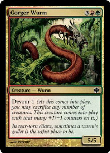GORGER WURM FOIL Alara Reborn MTG Magic the Gathering Cards DJMagic - Image 1 of 1