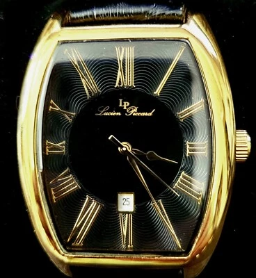 Rare New Lucien Piccard Tonneau Avant Garde Watch Box Papers - Image 1 of 4