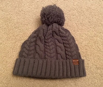 Timberland Gorro Punto Cable Pom (Gris) Nuevo con Etiquetas Foto 1 de 4