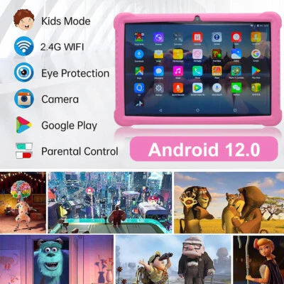 Kids Tablet 10.1 inch Android 12 Parental Control Bluetooth WiFi Dual Camera Toy - Image 1 of 4