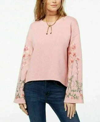 One Hart Juniors' Embroidered Bell-Sleeve Sweatshirt Size XS - Image 1 of 2