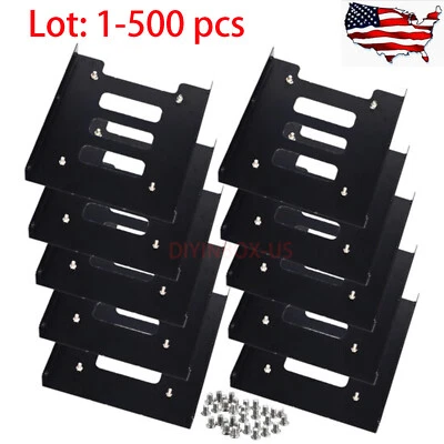 Lot 2.5" to 3.5" Bay SSD Metal Hard Drive HDD Mounting Bracket Adapter Dock Tray - Image 1 of 4