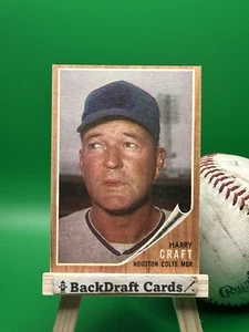 1962 Topps Set-Break # 12 Harry Craft MGR EX-EXMINT *GMCARDS* - Imagen 1 de 2