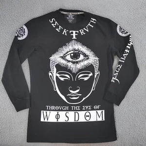 Rage Nation Shirt Mens XL Black Seek Truth Through Eye Wisdom Long Sleeve Yin Ya - Picture 1 of 14
