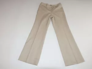 Ann Taylor Women's Dress Pants Size 4 Petite NWT Beige Flat Front Wool 4P Slacks - Picture 1 of 6