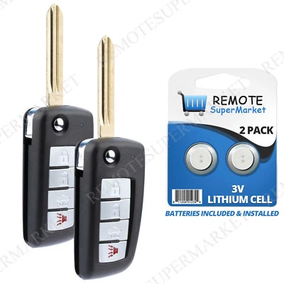 2 Replacement for Nissan 04-06 Altima Maxima 05-15 Armada Remote Car Flip Fob - Image 1 of 4