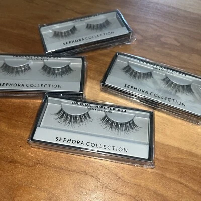 4 x COLECCIÓN Sephora pestañas postizas originales Hipster #24 - Nuevo en caja Foto 1 de 3
