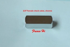 Lowrider Hydraulics 3/4" F to 3/4" F check valve, chrome, 1 piece - Bild 1 von 3
