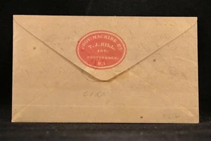 Rhode Island: Providence 1852 Hill Machine Company Cameo Advertising Cover - Picture 1 of 3