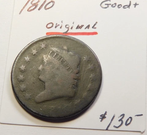 1810 CLASSIC HEAD LARGE CENT G+ ORIGINAL ⭐⭐ Cover
