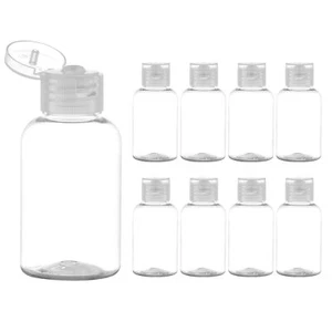9PCS 50ml/1.6oz Travel Bottles Toiletries Small Travel Size Containers Clear - Picture 1 of 6