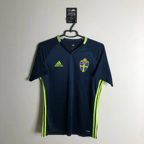 Sweden Team Training Jersey Football Shirt Adidas Adizero Polyester Mens Size M Cover