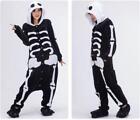 Unisex Adult Skull Pajamas Kigurumi Cosplay Animal Sleepwear /Shoes Skeleton New