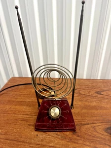 Vintage Rembrandt Rabbit Ears TV Antenna: Retro MCM Atomic Space Age 47" Long - Picture 1 of 8