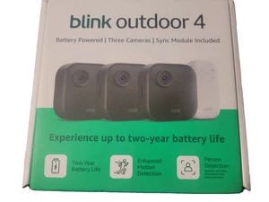 Blink Outdoor 4 Wireless smart security camera 2 Yrs battery life 1080p 3 Camera - Picture 1 of 4