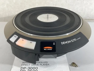 Denon DP-3000 Direct Drive Servo Turntable Analog Record Player Tested Working - Image 1 of 4