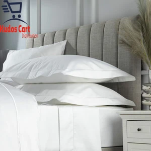 Belledorm 1200 Fadenzahl Baumwolle weiß Oxford Kissenbezug Paar Hotel Luxus - Bild 1 von 3