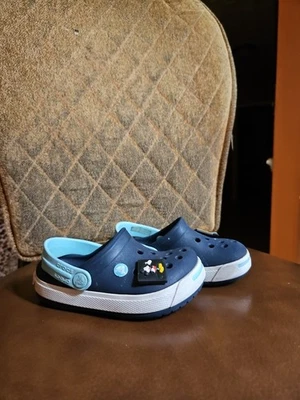 Crocs Crocband II поскользнуться сабо туфли ребенка ясельного возраста размер C6/7 синий белый - Изображение 1 из 4