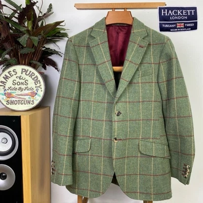 Chaqueta HACKETT (40R) 'Tuscany Tweed' Audaz Ventana Abrigo Deportivo Country Hacking Foto 1 de 4
