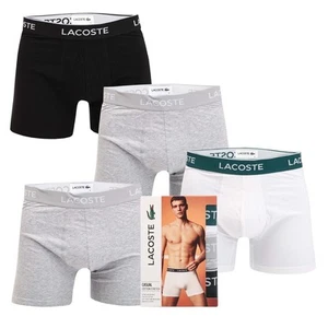 Paquete de 3 calzoncillos boxer largos de algodón elástico Lacoste para hombre en otros - Imagen 1 de 2