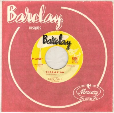 COZY COLE "CHARLESTON" BOP JAZZ SP 1962 BARCLAY 62098 - Photo 1/2