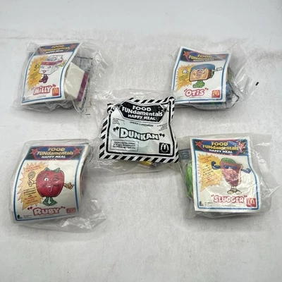 McDonalds 1992 Juego de 5 Fundamentos Alimentarios Happy Meal Transformer Juguetes Nuevo Foto 1 de 4