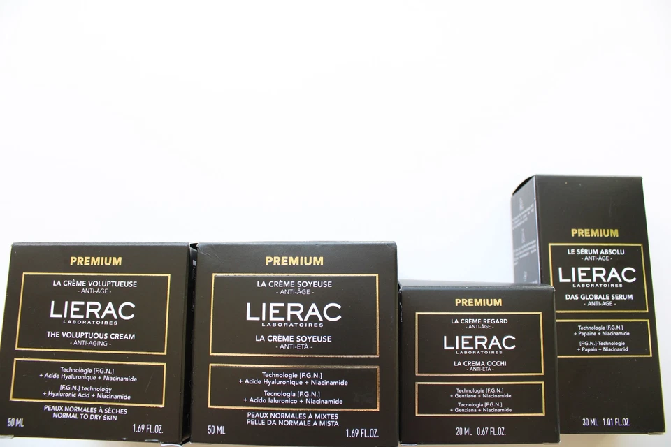 Lierac Premium Antiedad Voluptuosa, Crema Sedosa 50 ml, Suero 30 ml, Crema para Ojos 20 ml Foto 1 de 1