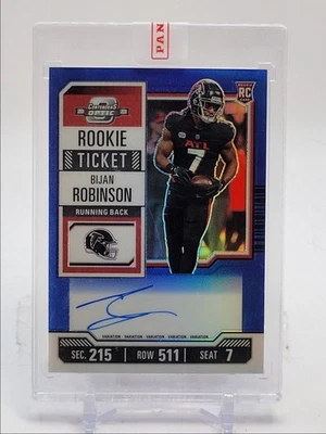 BIJAN ROBINSON 2023 CONTENDERS OPTIC ROOKIE BLUE VARIATION RC AUTO /50 Q3280 - Image 1 of 2