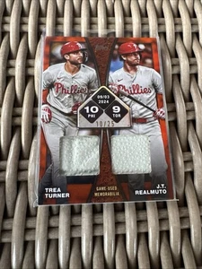 2025 Topps Series 2 Rounding the Bases Dual Relic Trea Turner J.T. Realmuto /25 - Picture 1 of 2