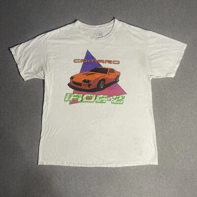 Camiseta De Colección Años 90 GM Oficial Camaro IROC-Z Hombre’s M Blanca Foto 1 de 4