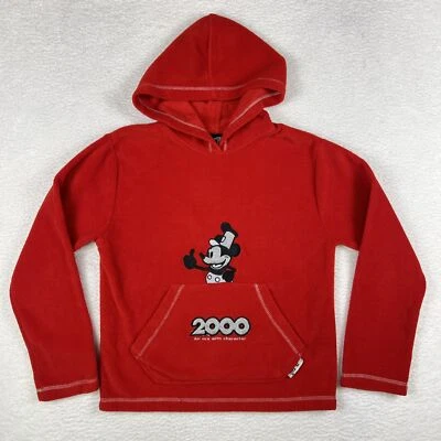 Vintage Disney Hoodie Womens Small Y2K 2000 Mickey Pullover Fleece Jerry Leigh - Image 1 of 4