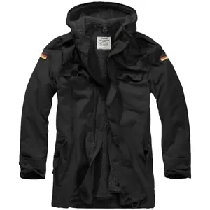 Brandit BW Parka Flag Hooded Travel Outdoor Warm Liner Vintage Warm Black 2XL/54 - Picture 1 of 8