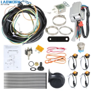 LED Turn Signal Light Kit w/Horn Column Turn Switch UTV For Polaris Can Am Honda - Picture 1 of 16