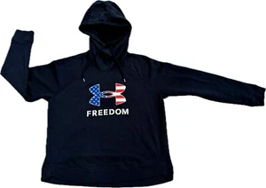 Under Armour Women's Freedom Logo Black Pullover Hoodie Sweatshirt Sz XL 1370880 - Picture 1 of 3